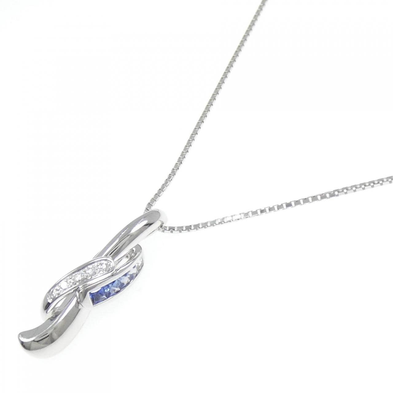 K18WG サファイヤ ネックレス 0.30CT