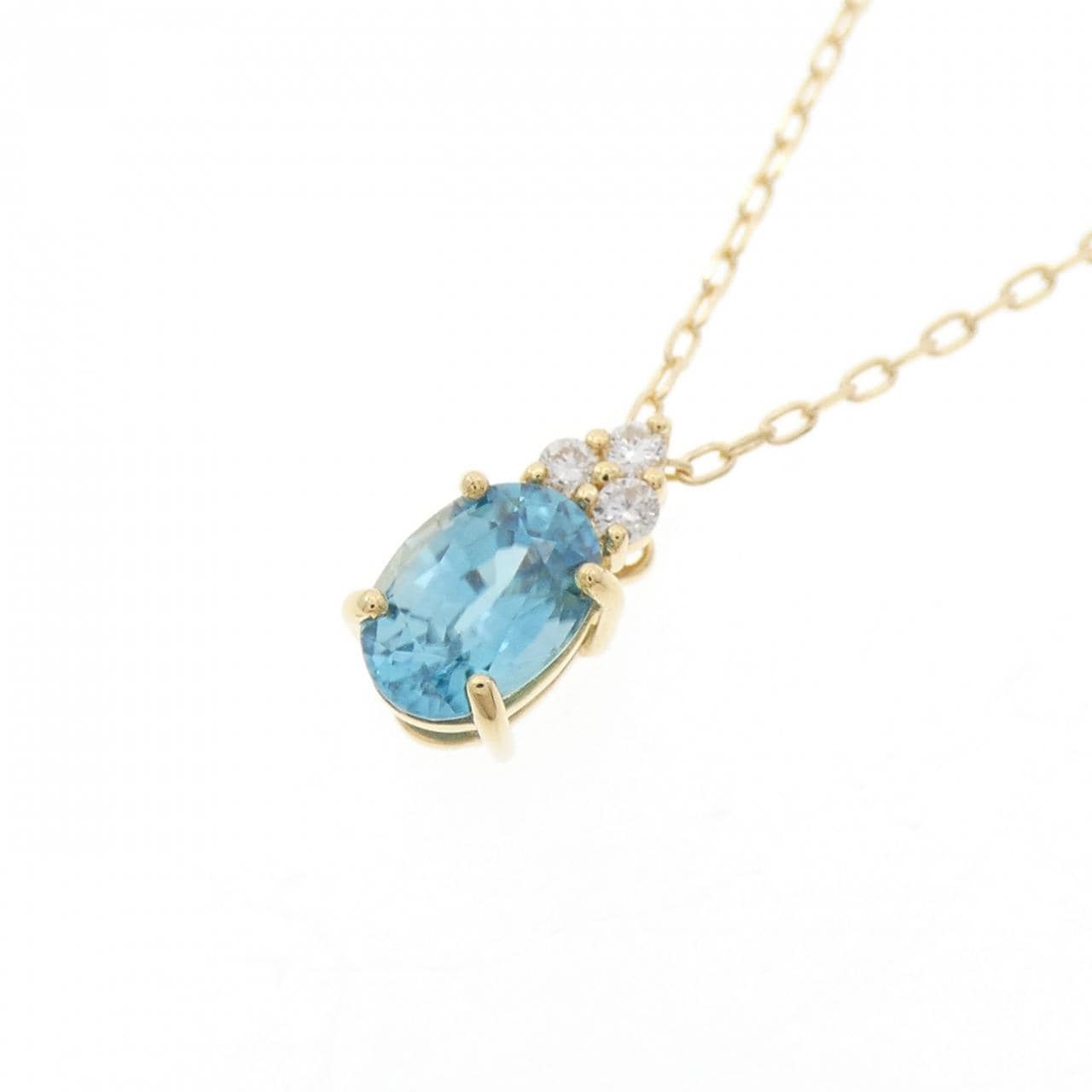 K18YG ジルコン ネックレス 1.19CT