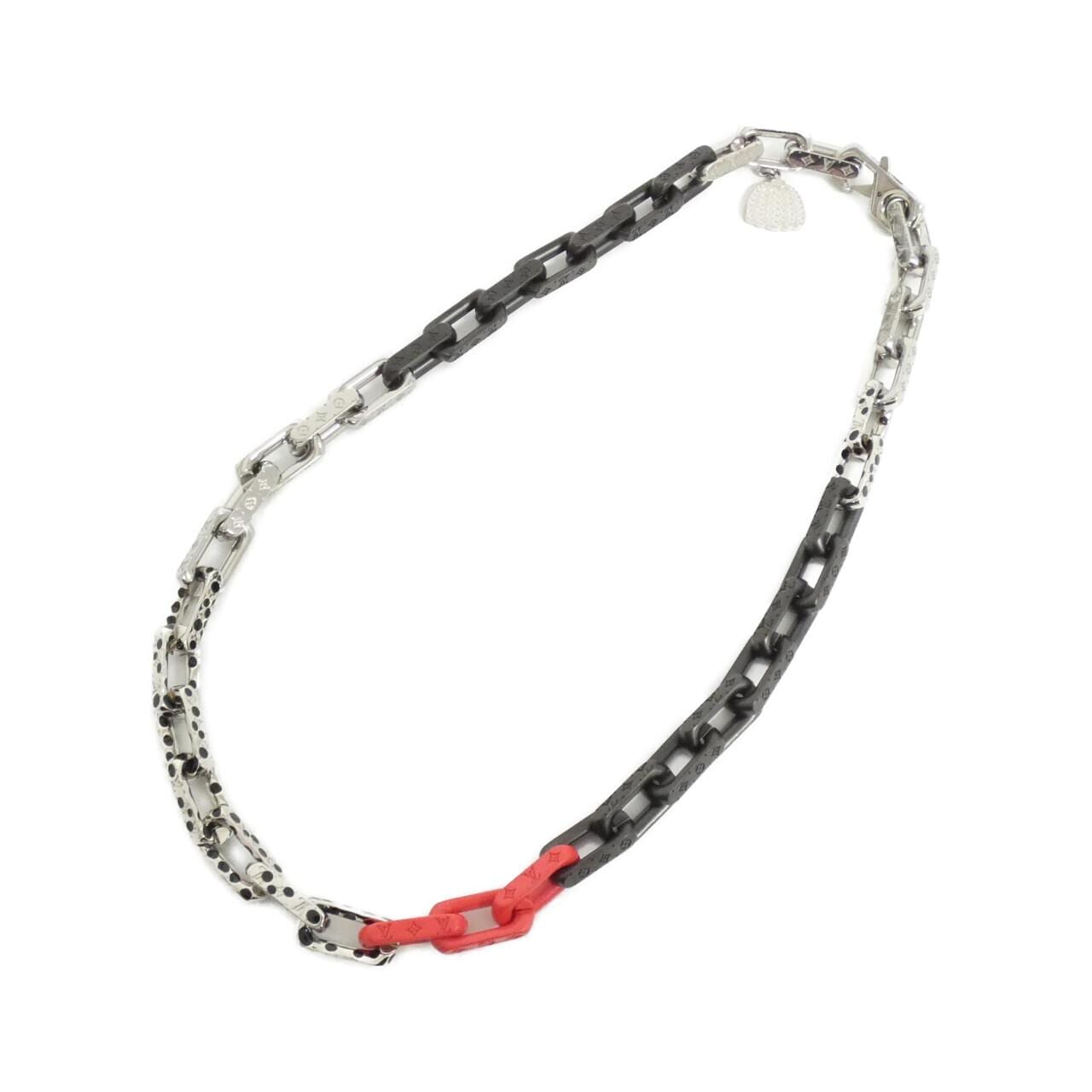 ルイヴィトン (LV X YK) コリエ モノグラム チェーン インフィニティ ドット M01087 ネックレス