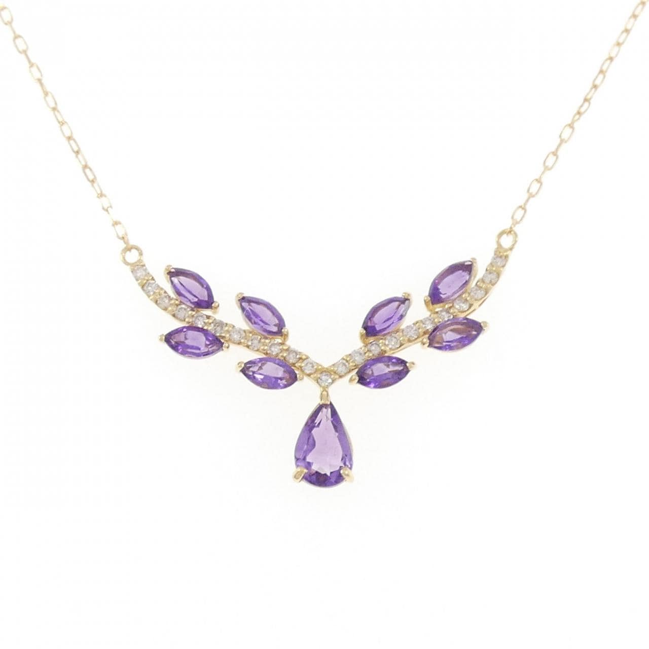 K18YG Amethyst Necklace 1.00CT