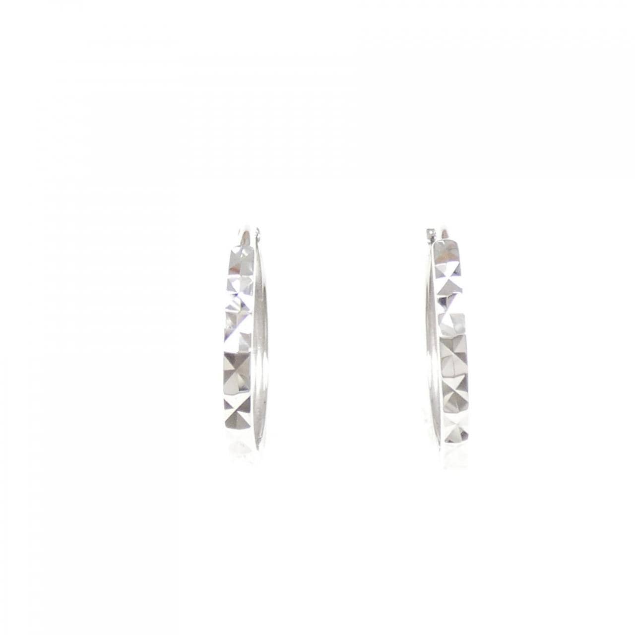 K18WG フープ ピアス