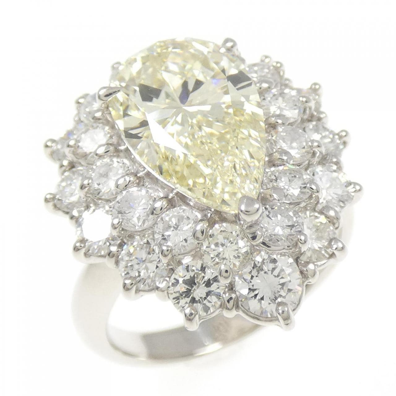 PT900 ダイヤモンド リング 3.019CT LY VS1 ペアシェイプ