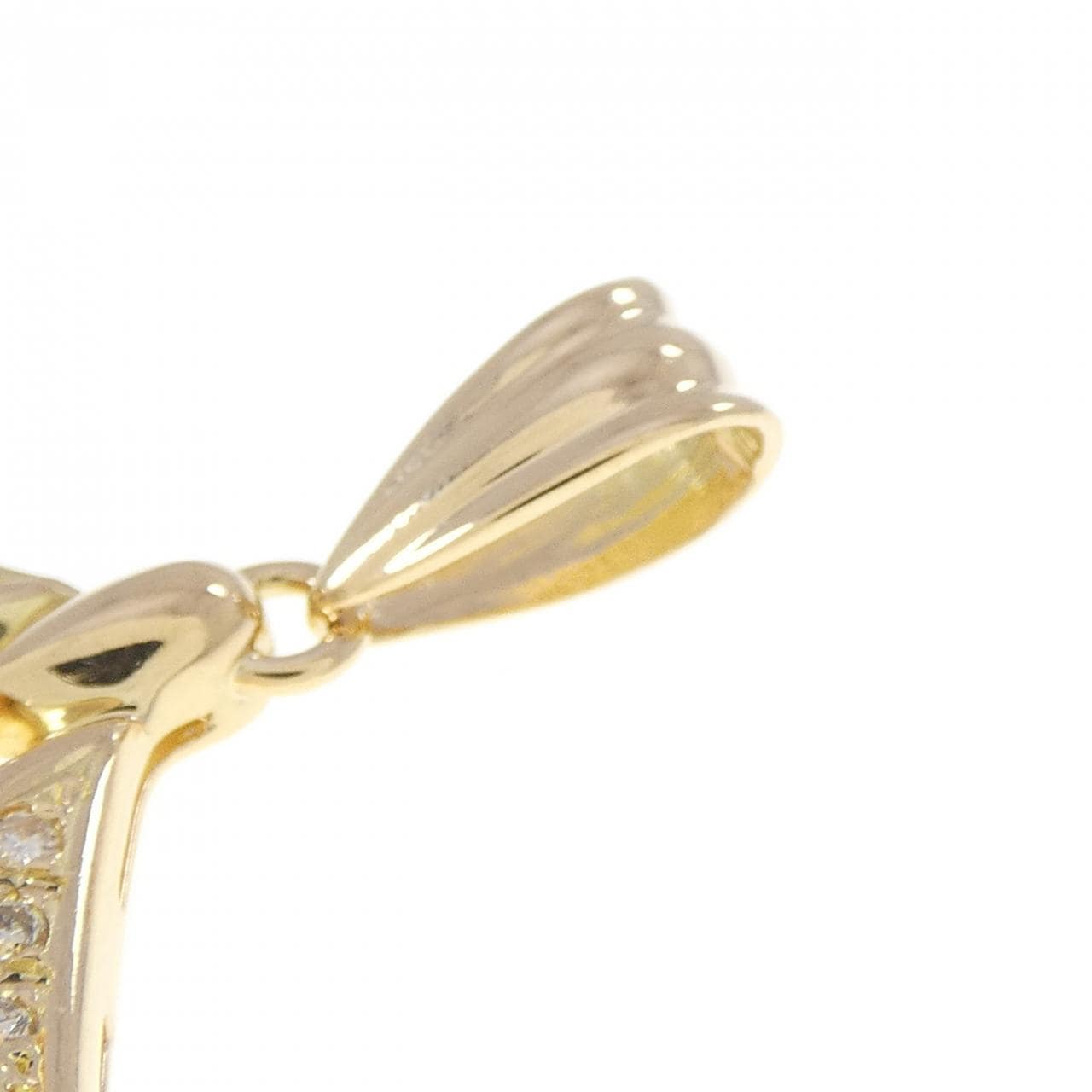 K18YG(枠) ダイヤモンド コイン ペンダント 0.24CT