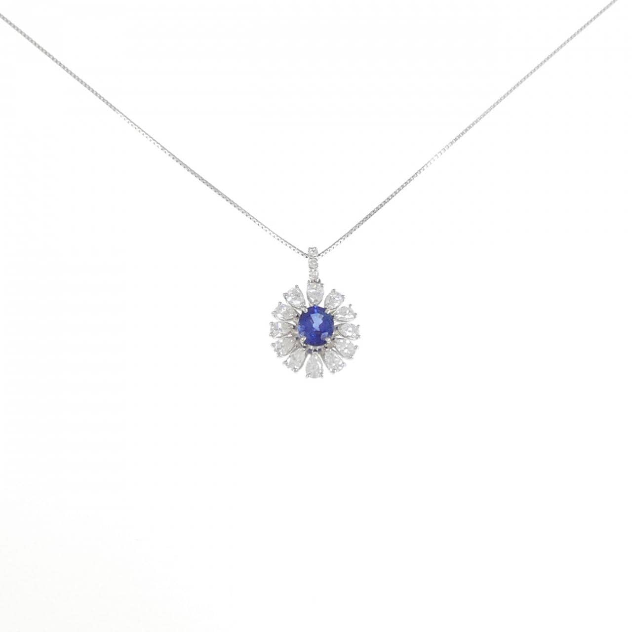[BRAND NEW] PT Sapphire Necklace 0.60CT