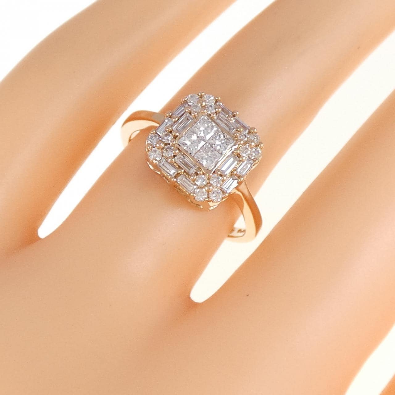 K18PG ダイヤモンド リング 0.65CT