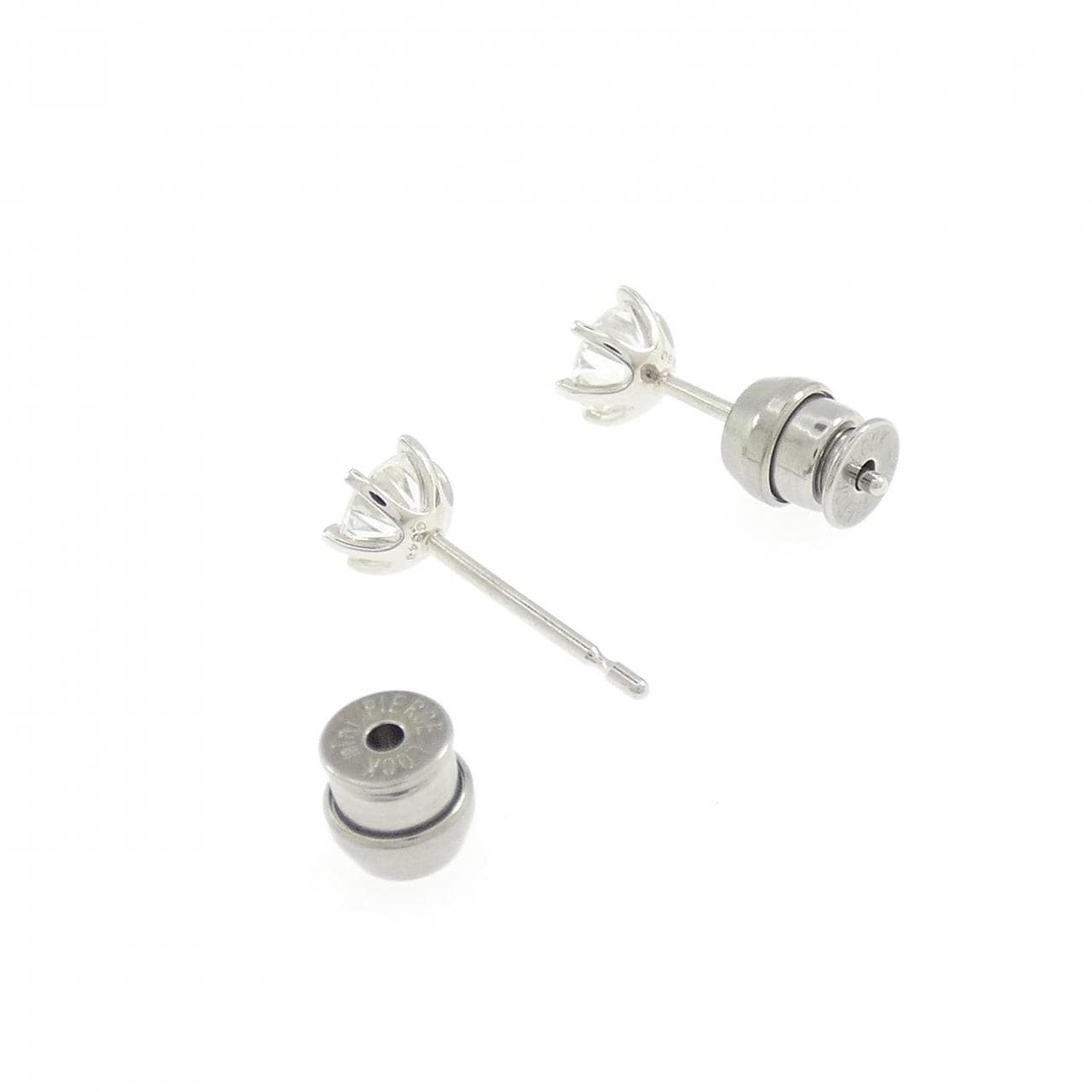 【リメイク】PT900/ST ダイヤモンド ピアス 0.343CT 0.350CT E VS1 VG