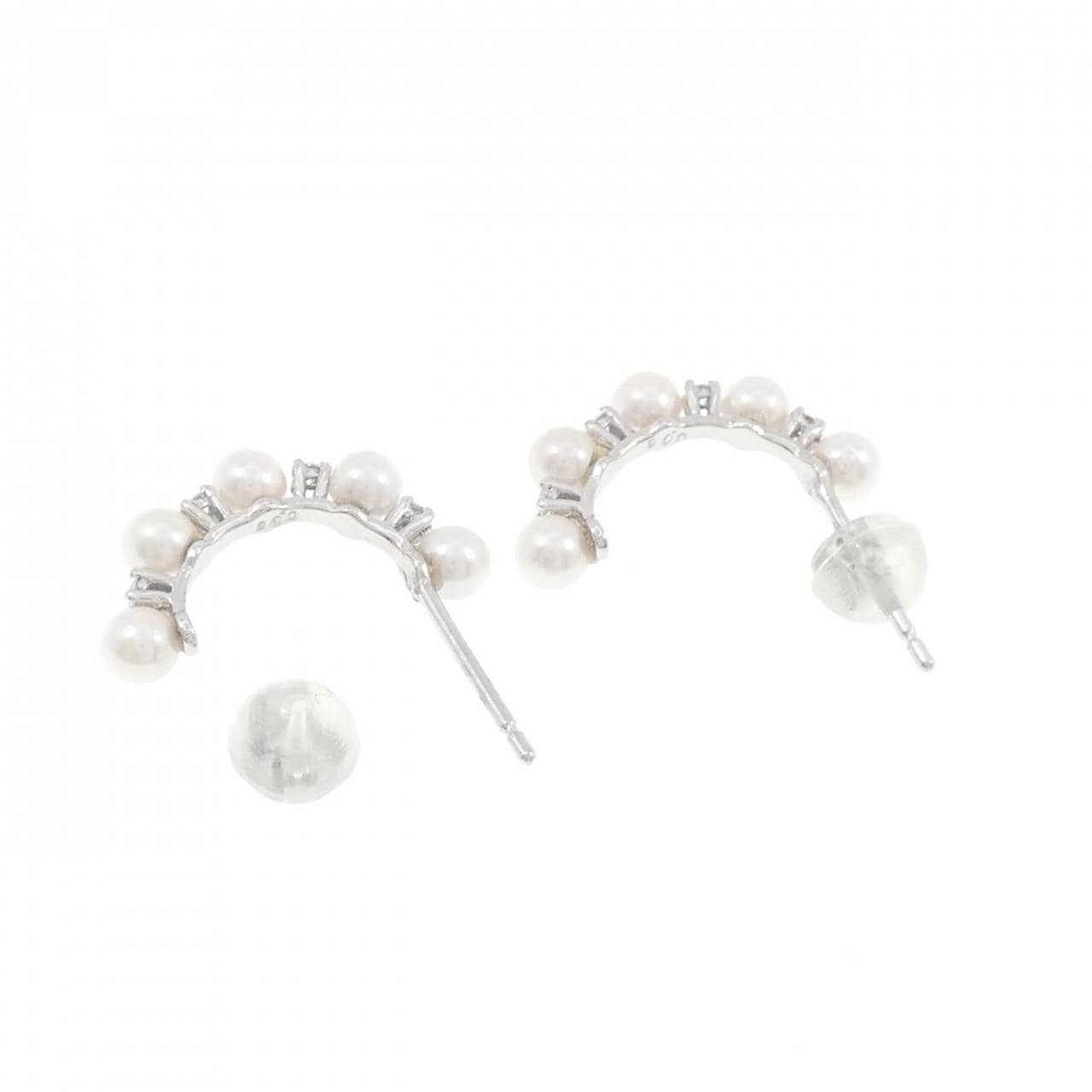 K18WG アコヤパール ピアス