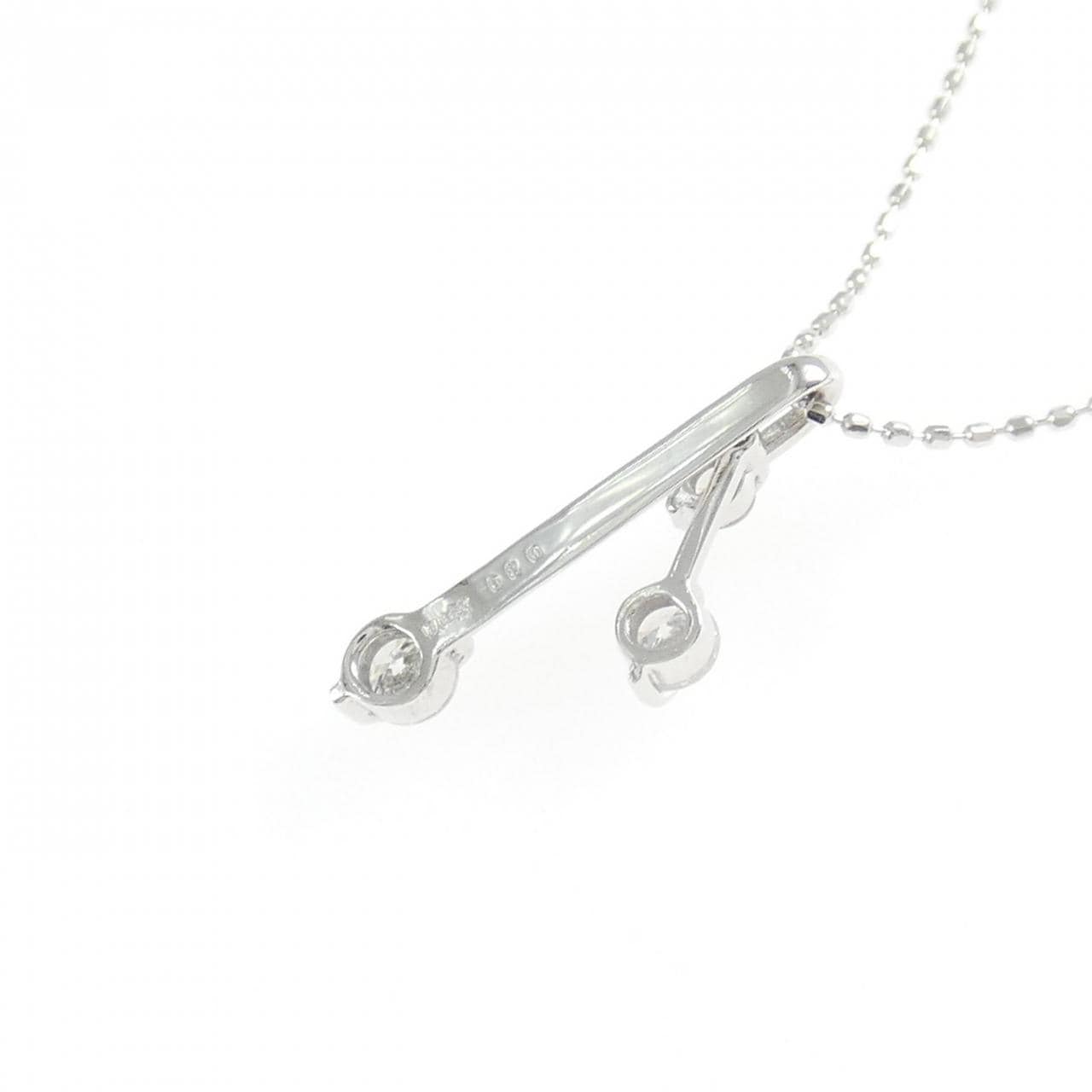 K18WG/750WG ダイヤモンド ネックレス 0.30CT