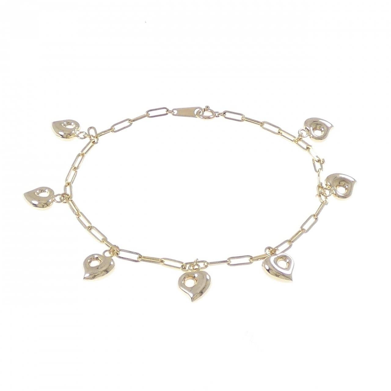 K18YG ハート ブレスレット