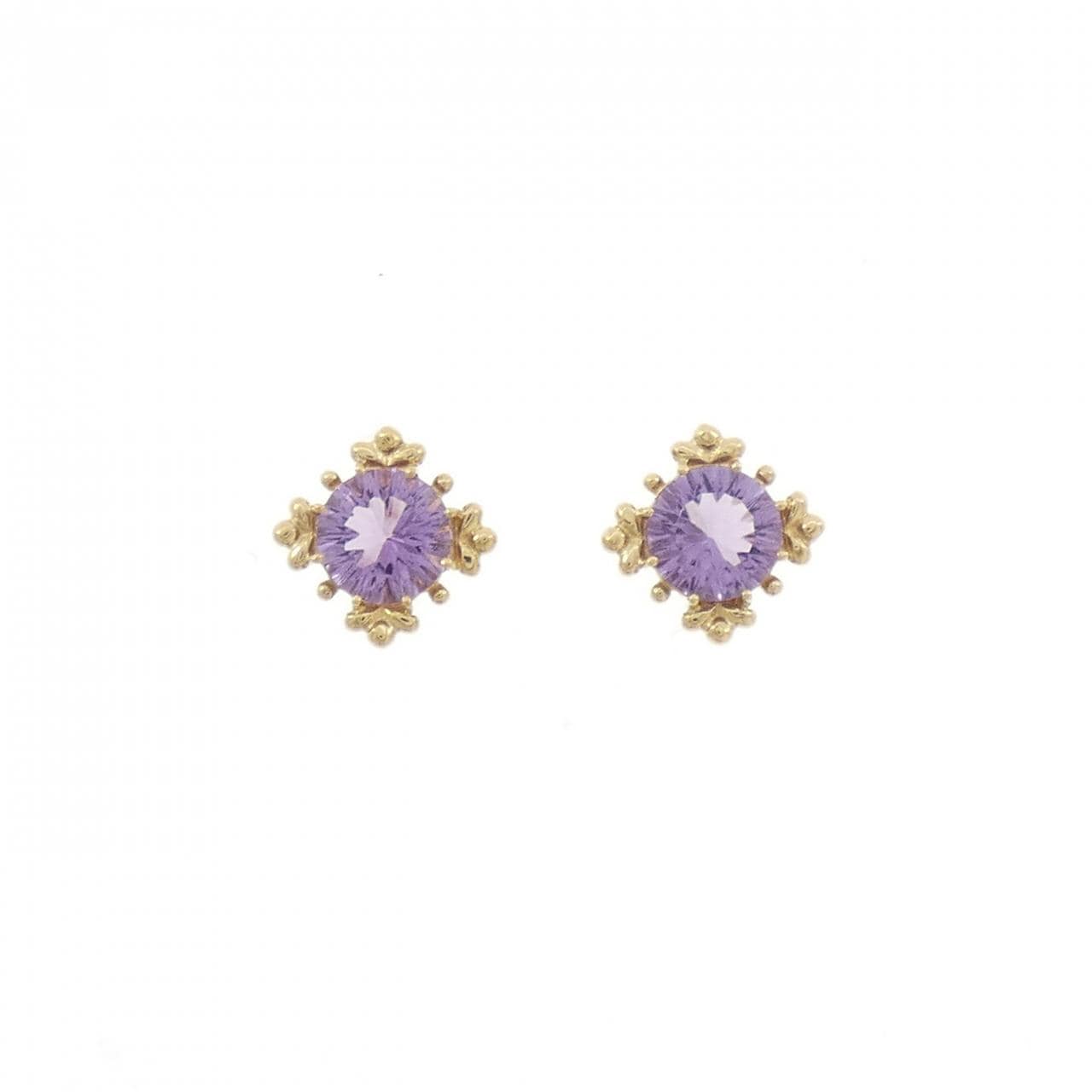 K18YG アメジスト ピアス