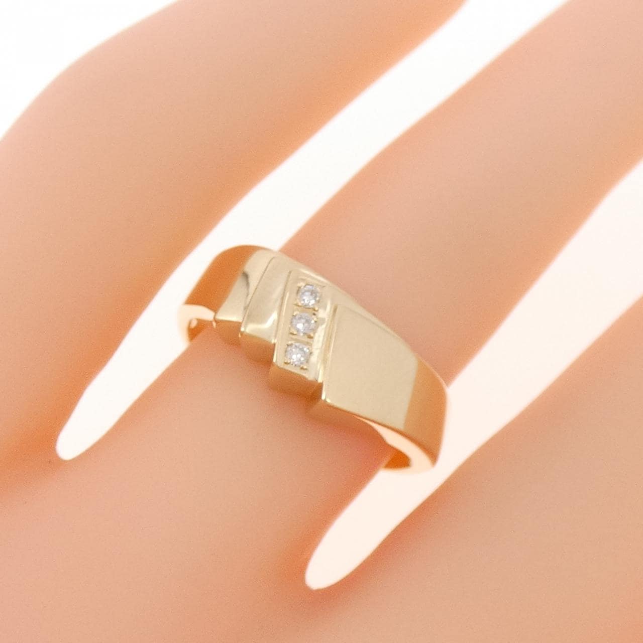K18YG ダイヤモンド リング 0.03CT