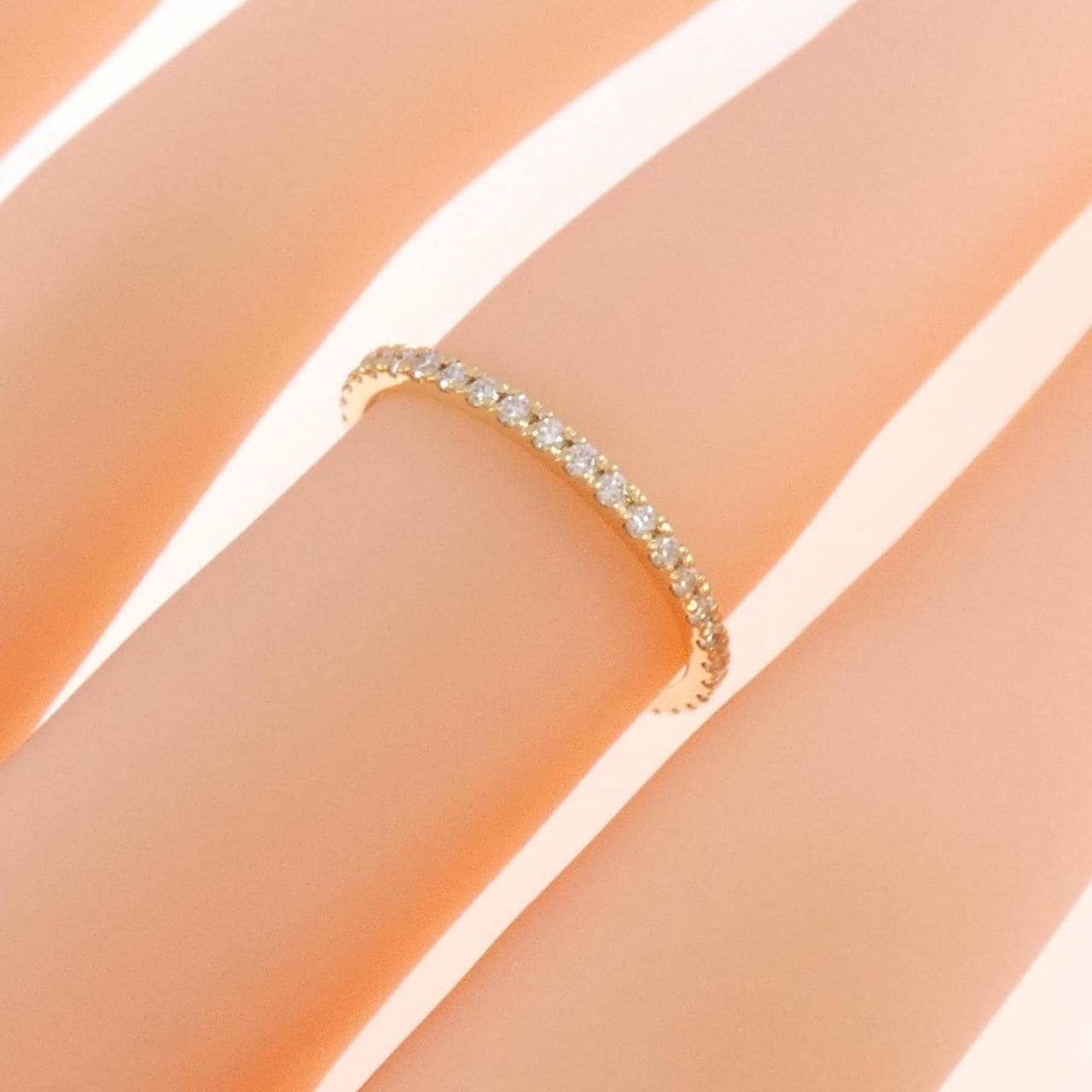 【リメイク】K18YG フルエタニティ ダイヤモンド リング 0.367CT