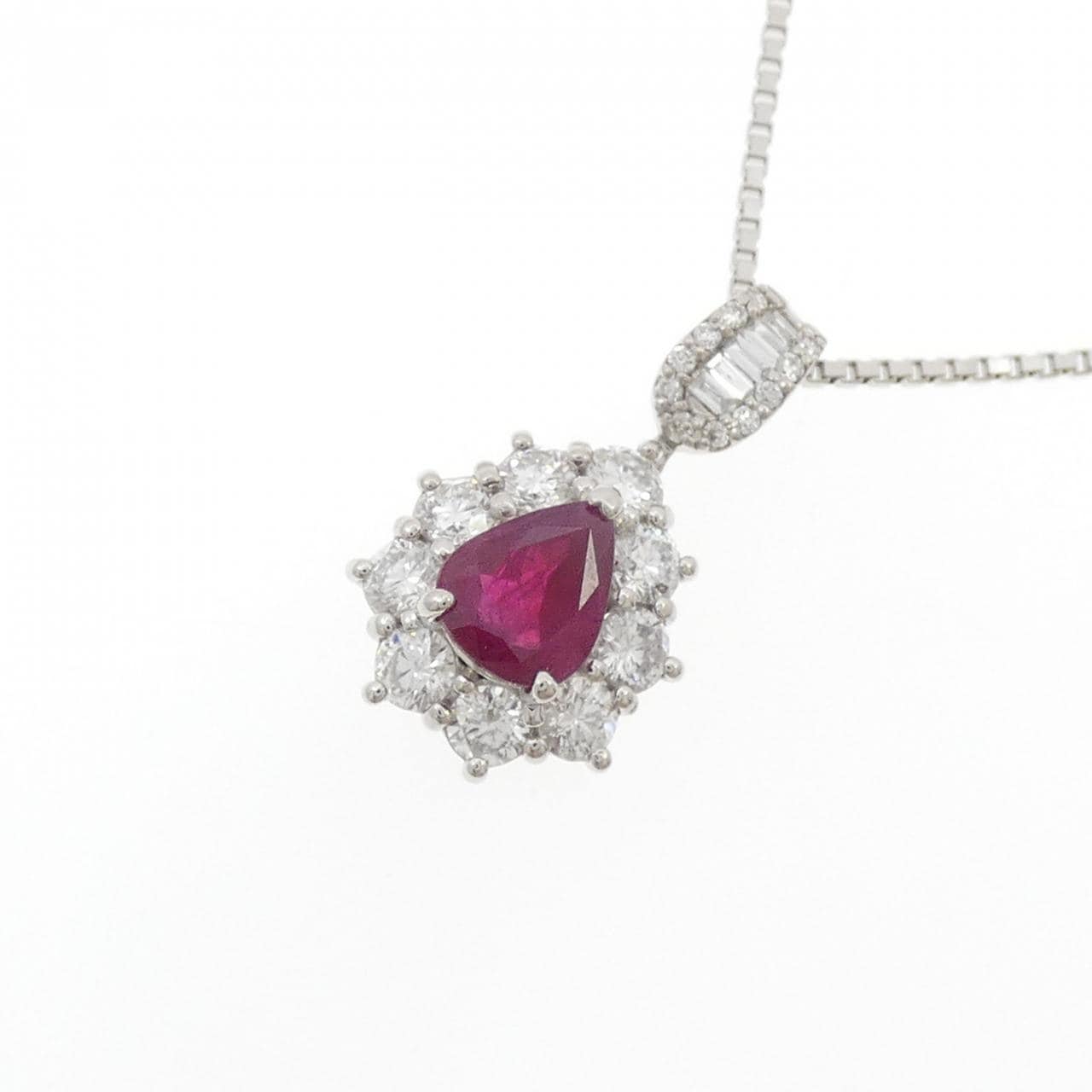 PT950/PT850 ルビー ネックレス 1.074CT