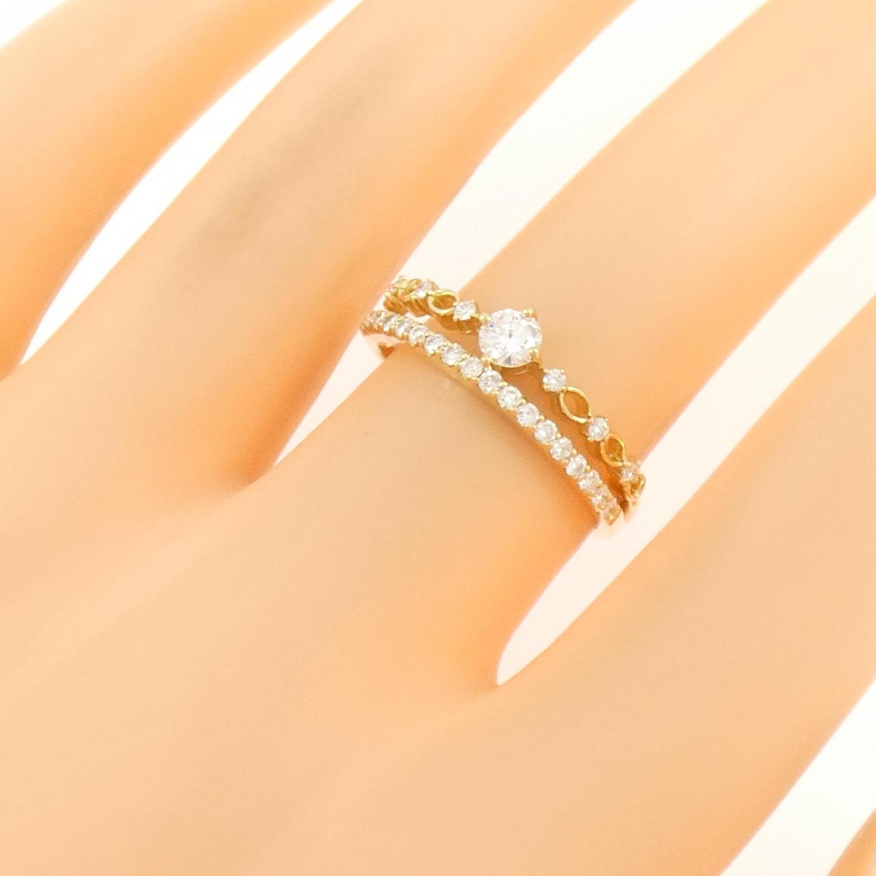 【リメイク】K18YG ダイヤモンド リング 0.40CT