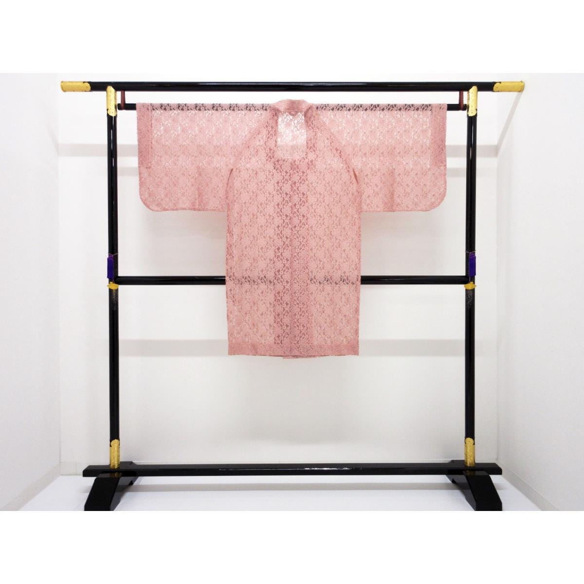 道行コート　単衣　レース　千代田衿