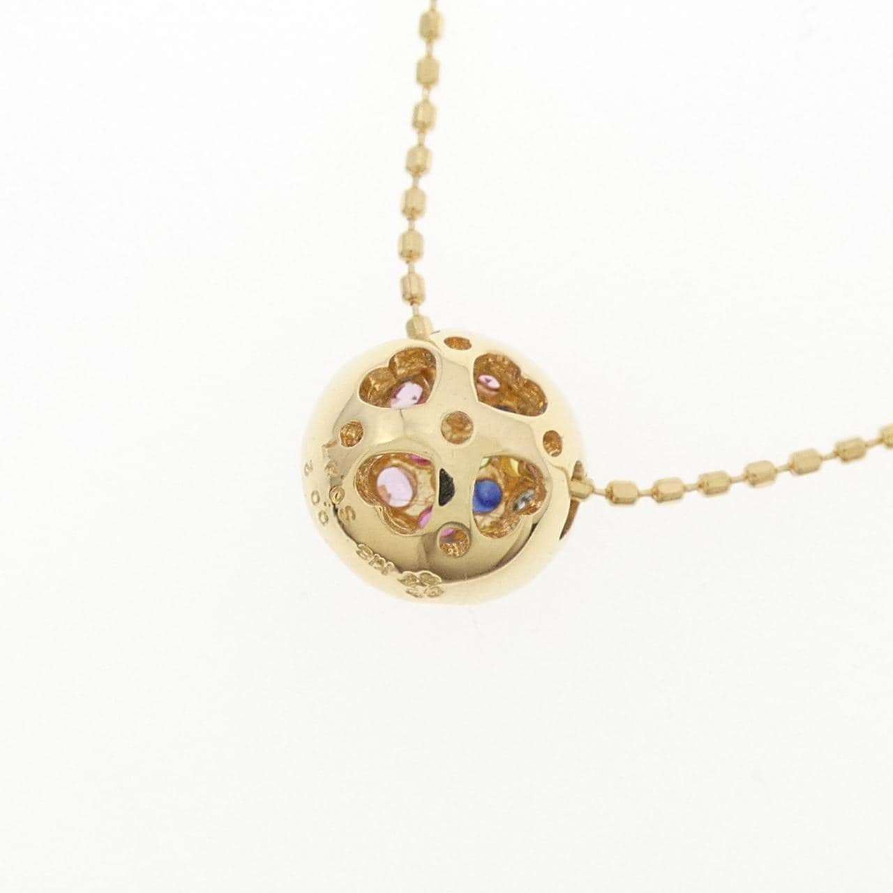 K18YG カラーストーン ネックレス