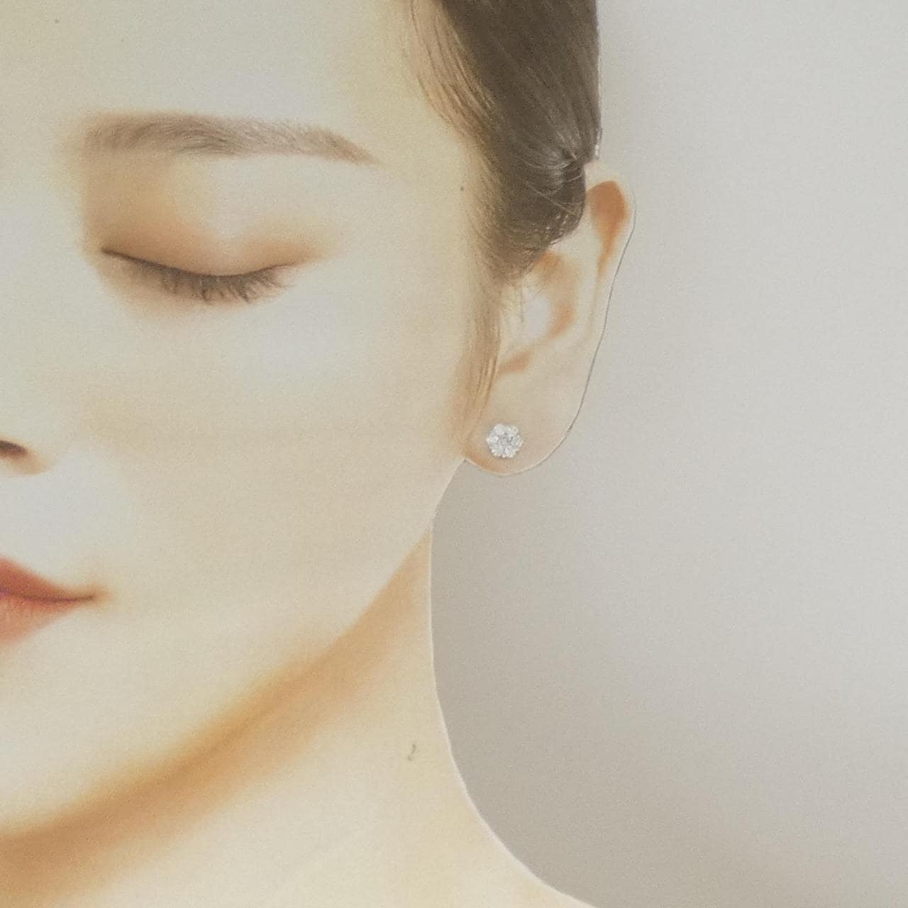 K18WG/K14WG ダイヤモンド ピアス 0.80CT