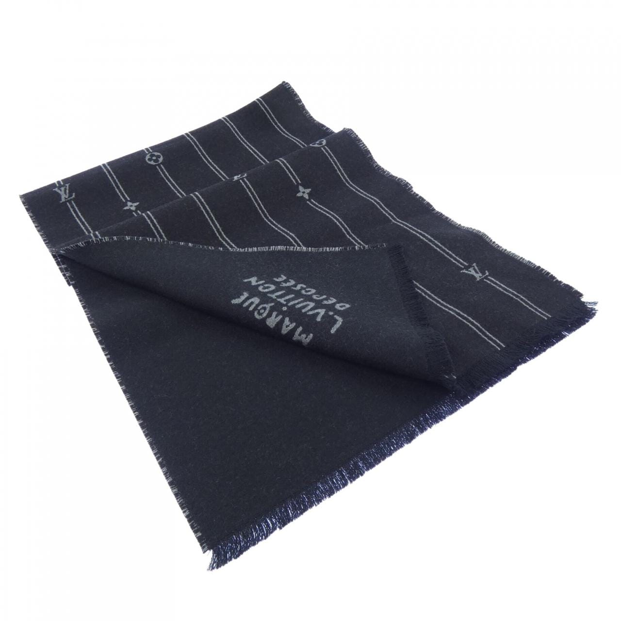ルイヴィトン LOUIS VUITTON マフラー･モノグラム ストライプス M77189 MUFFLER