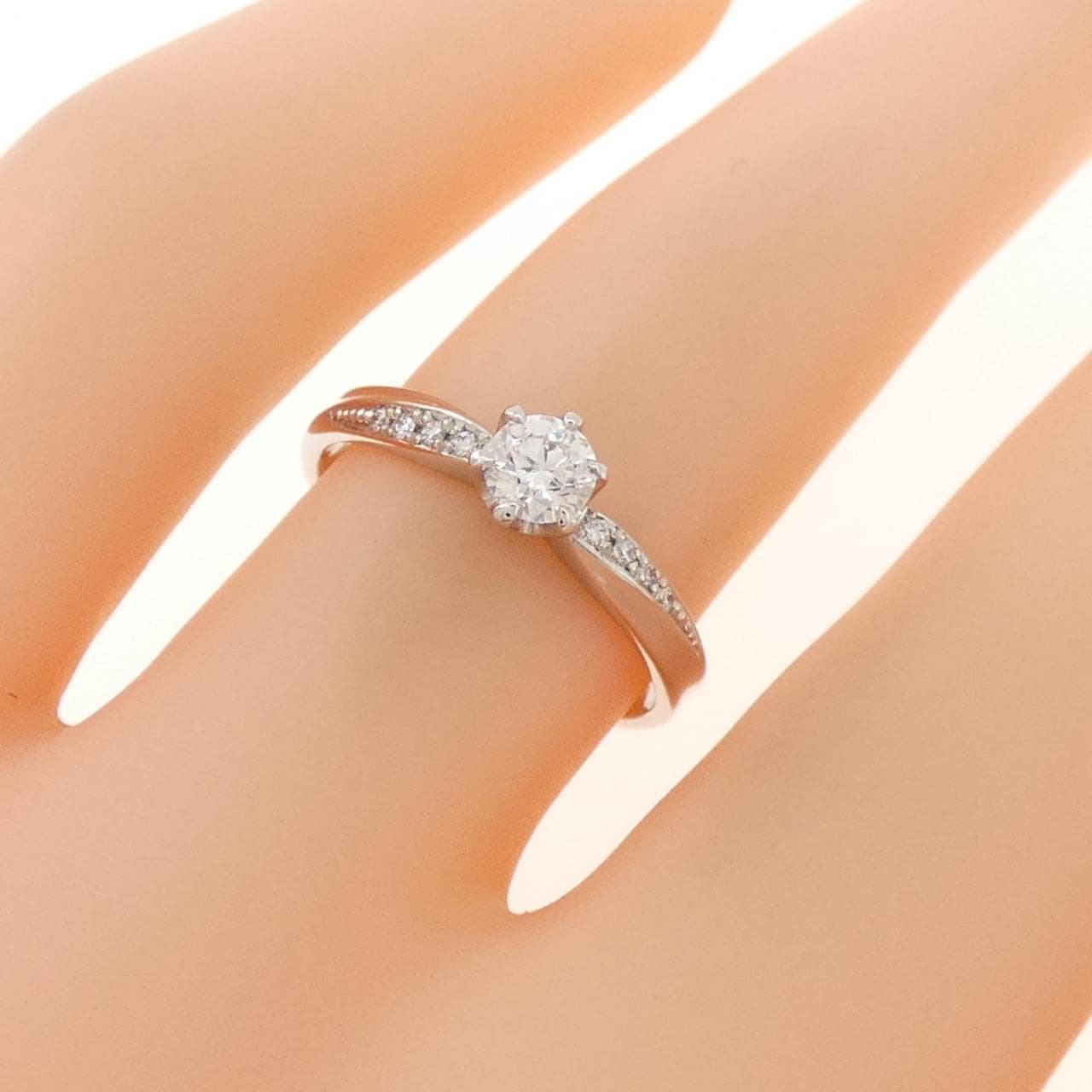 PT900 ダイヤモンド リング 0.210CT F SI1 EXT H＆C