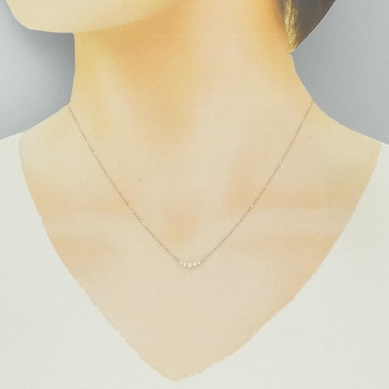 ヴァンドーム ダイヤモンド ネックレス 0.06CT