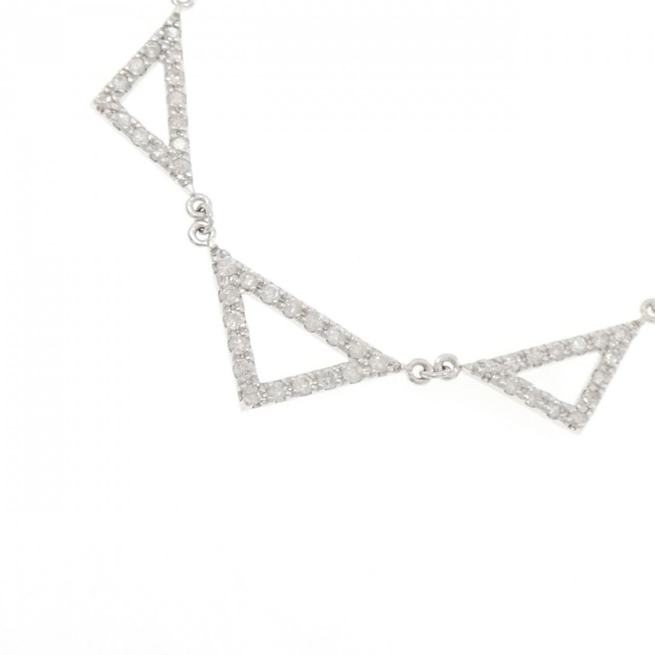 K18WG ダイヤモンド ネックレス 0.56CT