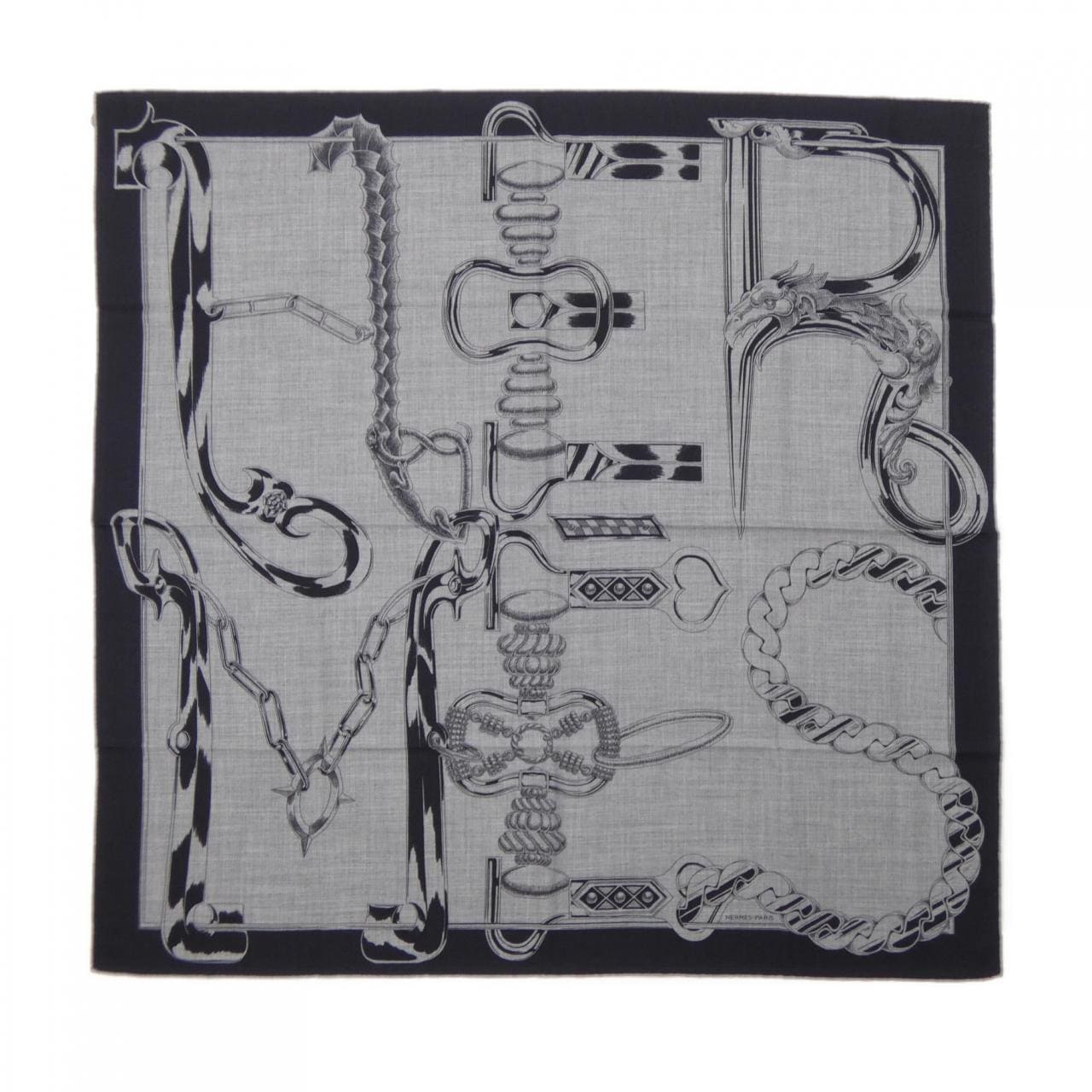 エルメス HERMES エルメス メタリック HERMES META_LIQUE H104145T カレH100 ショール
