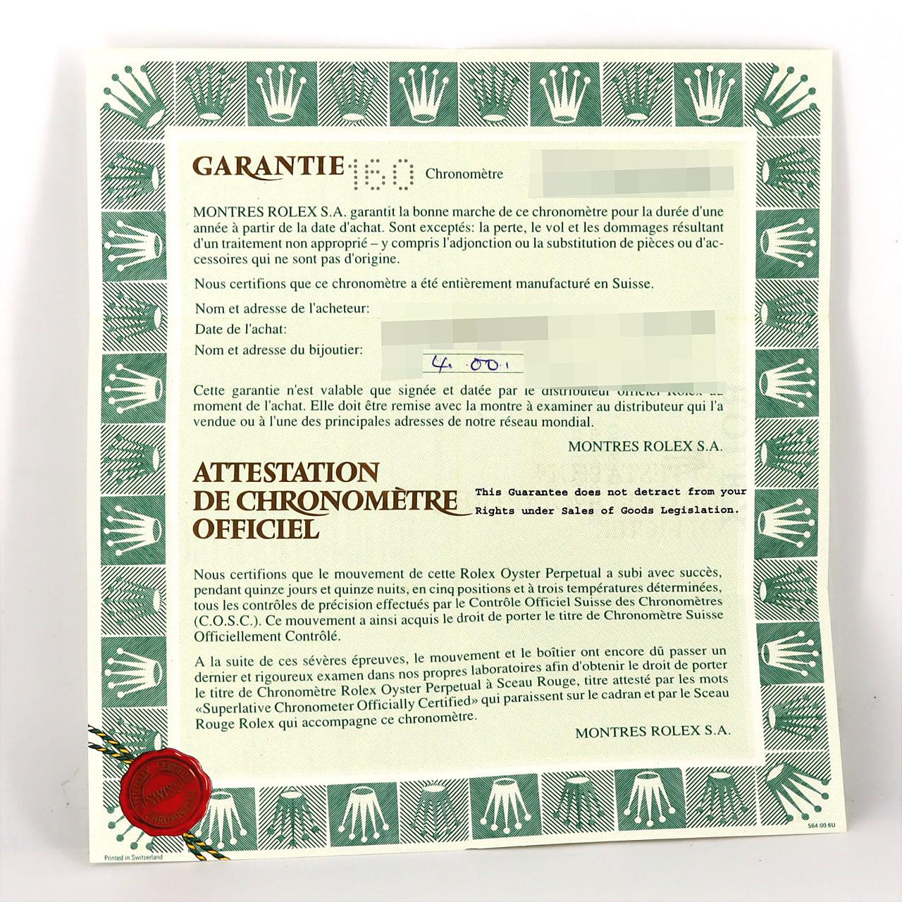 ロレックス オイスターパーペチュアル 76233 SSxYG 自動巻 A番