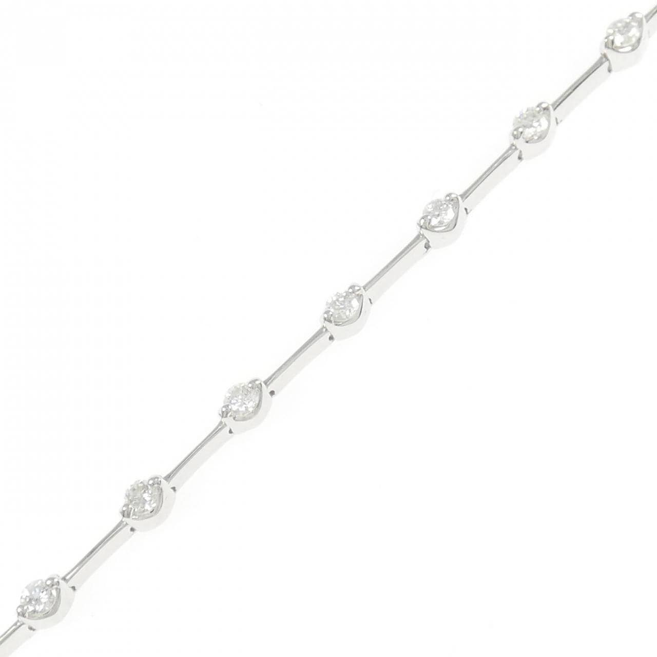 K18WG ダイヤモンド ブレスレット 1.00CT
