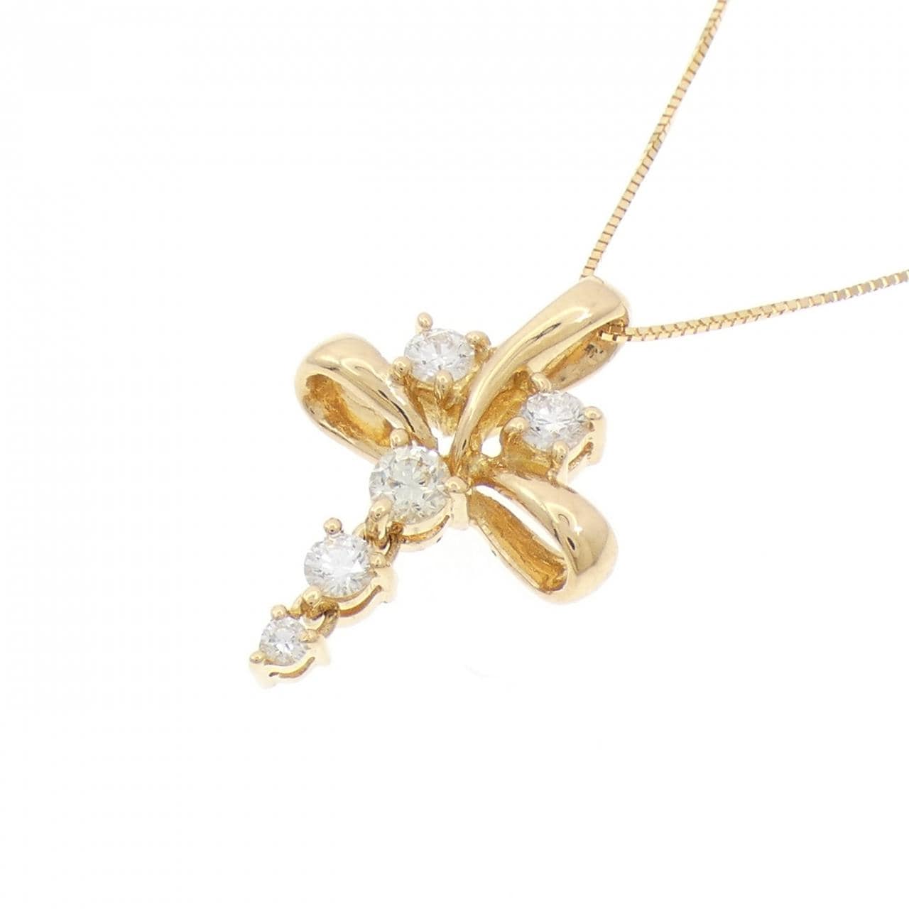 K18YG ダイヤモンド ネックレス 0.28CT