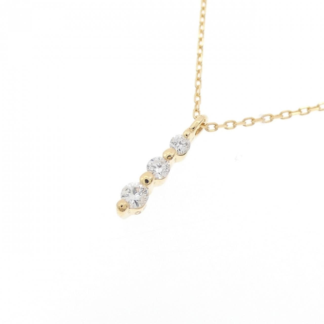 K18YG ダイヤモンド ネックレス 0.06CT
