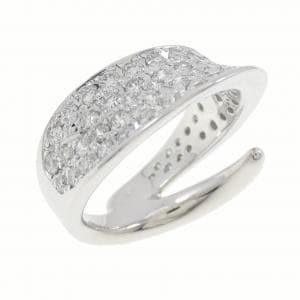 K18WG パヴェ ダイヤモンド リング 1.37CT