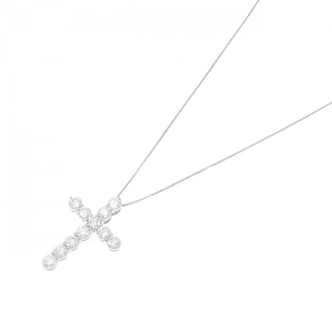 PT900/PT850 クロス ダイヤモンド ネックレス 2.667CT