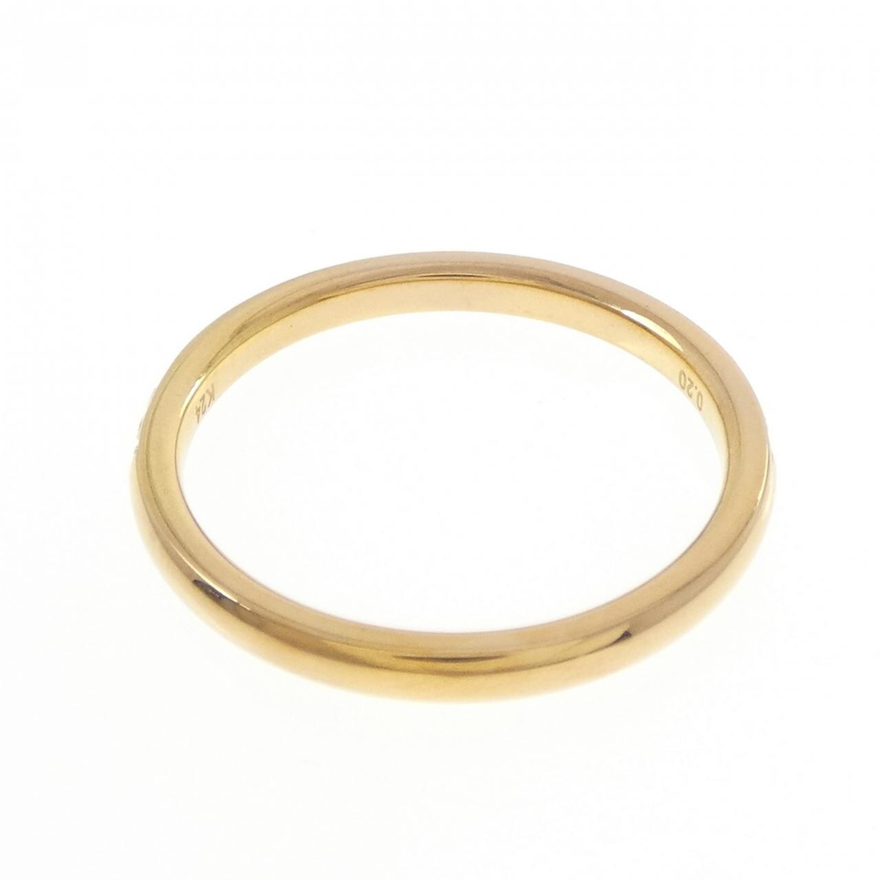 【リメイク】K24YG ハーフエタニティ ダイヤモンド リング 0.20CT