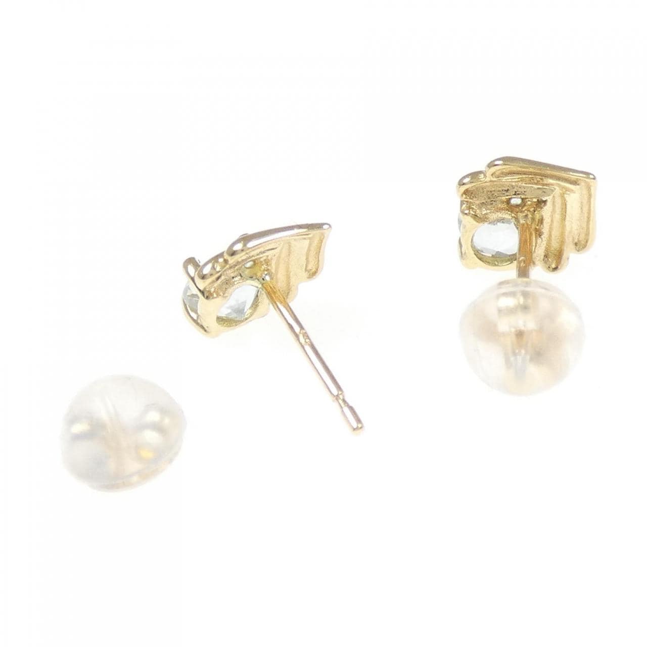 K18YG アクアマリン ピアス