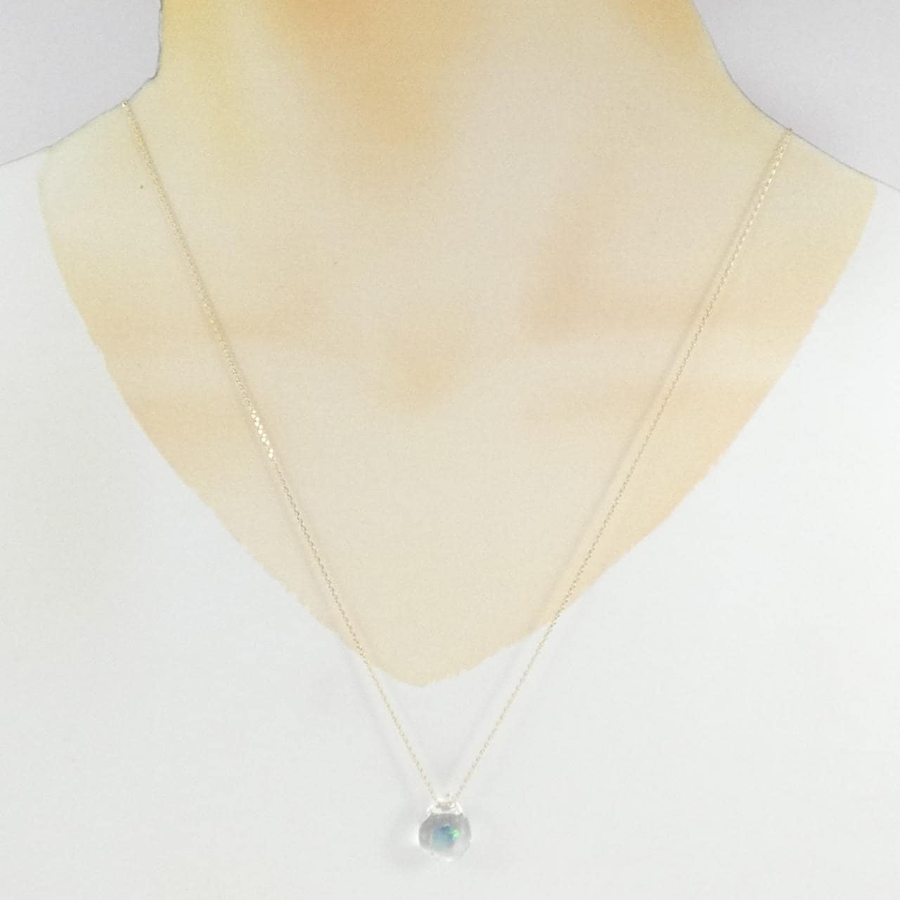 K18YG ガラス ネックレス