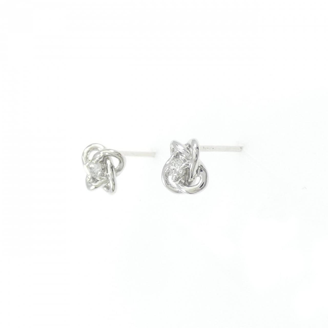 K14WG ダイヤモンド ピアス