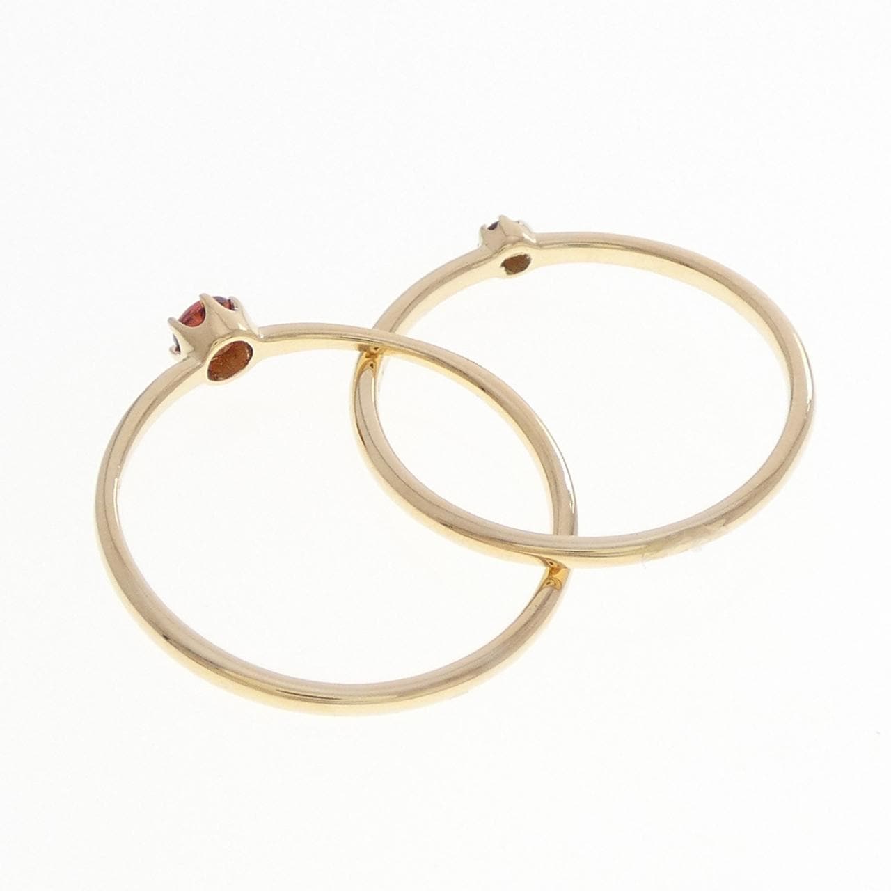 K18YG Garnet ring