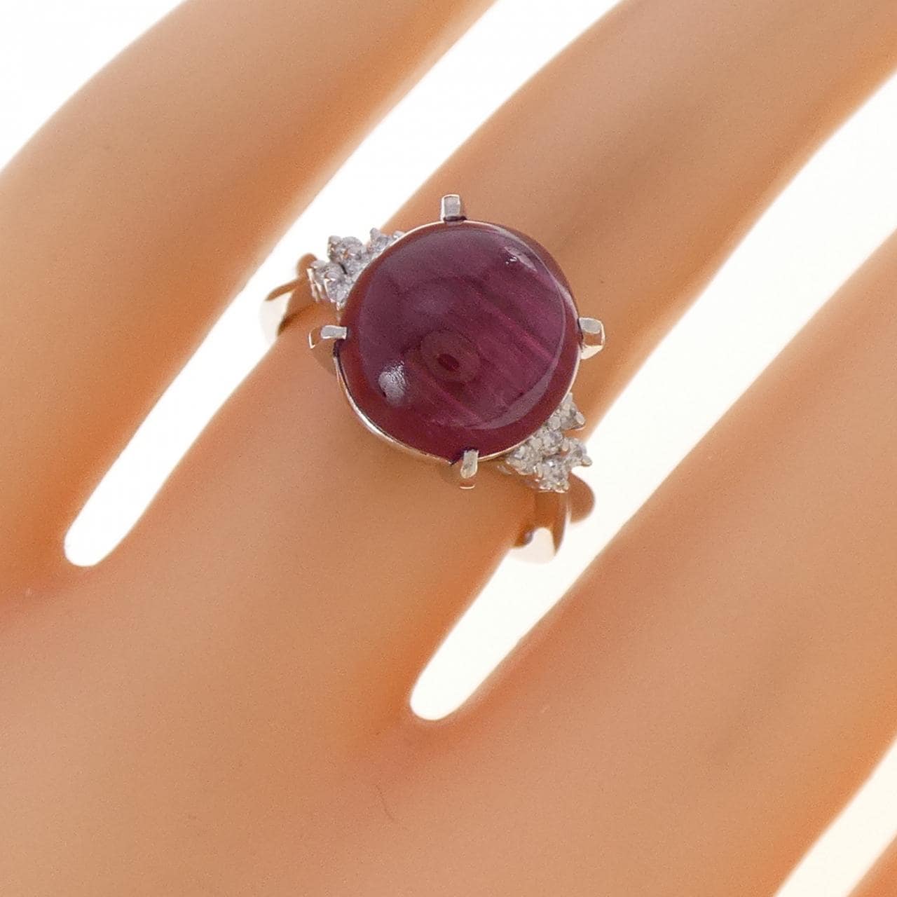 PM900 ルベライトキャッツアイ リング 6.86CT