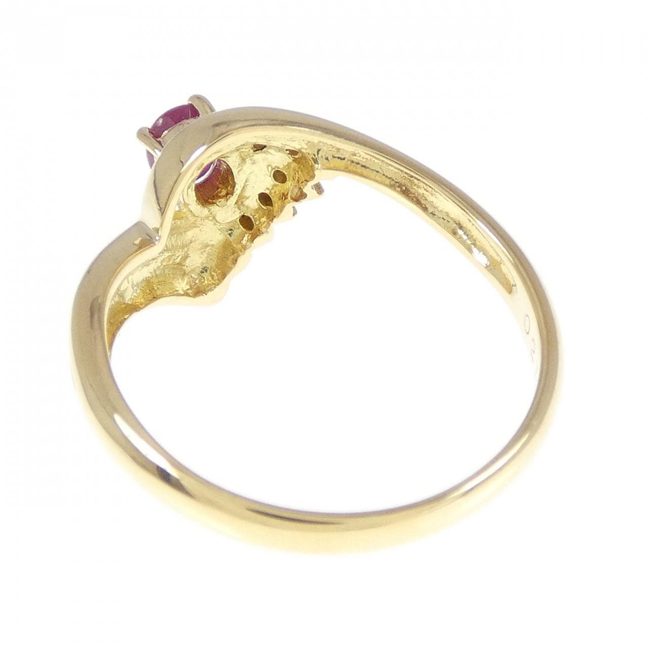 K18YG ルビー リング 0.27CT