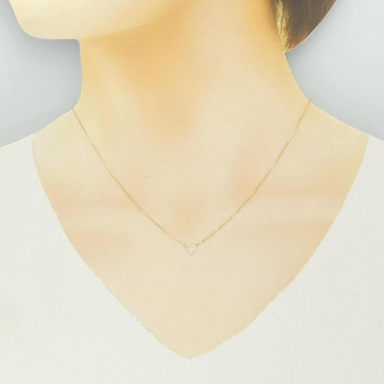 アーカー ハートパヴェ ネックレス 0.05CT