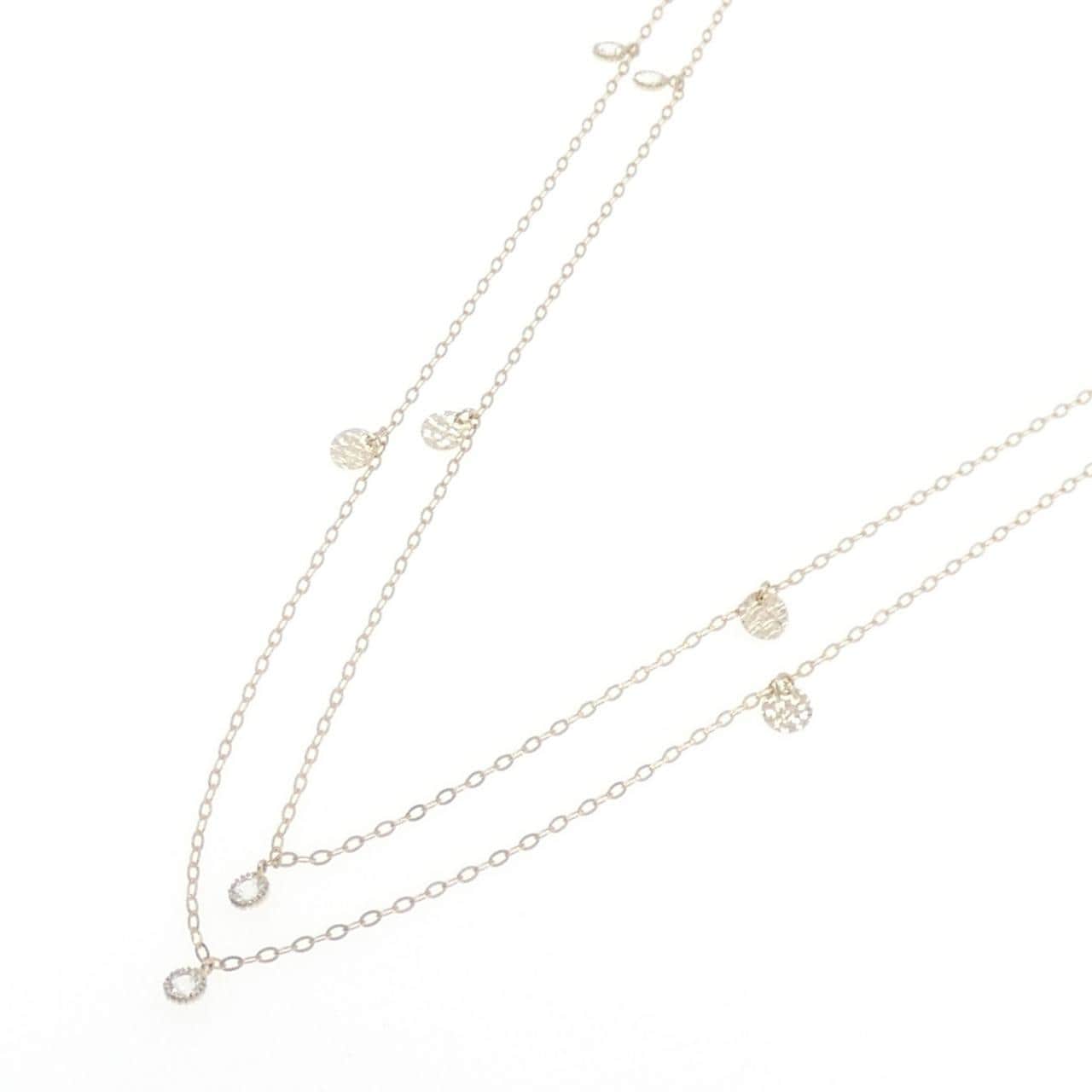 750YG ホワイトトパーズ ネックレス