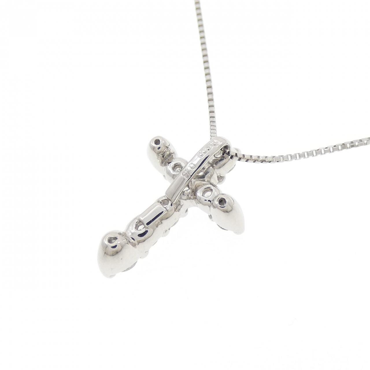 PT900/PT850 クロス ダイヤモンド ネックレス 0.3CT