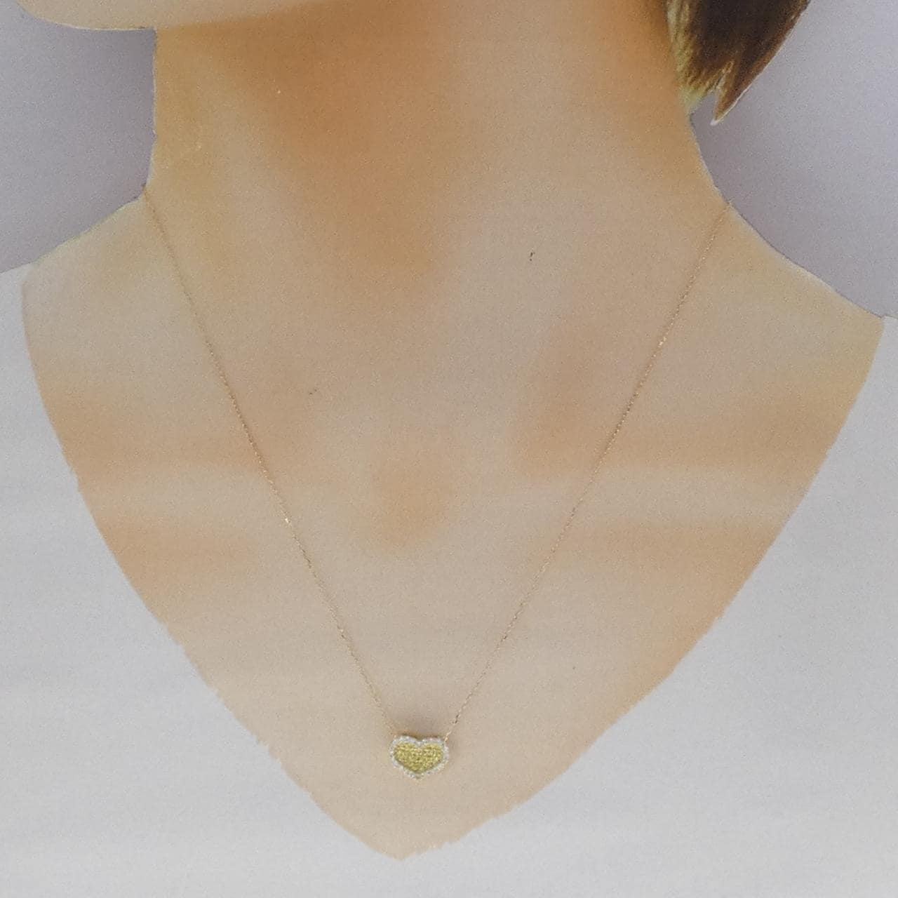 K18YG ハート サファイヤ ネックレス 0.15CT