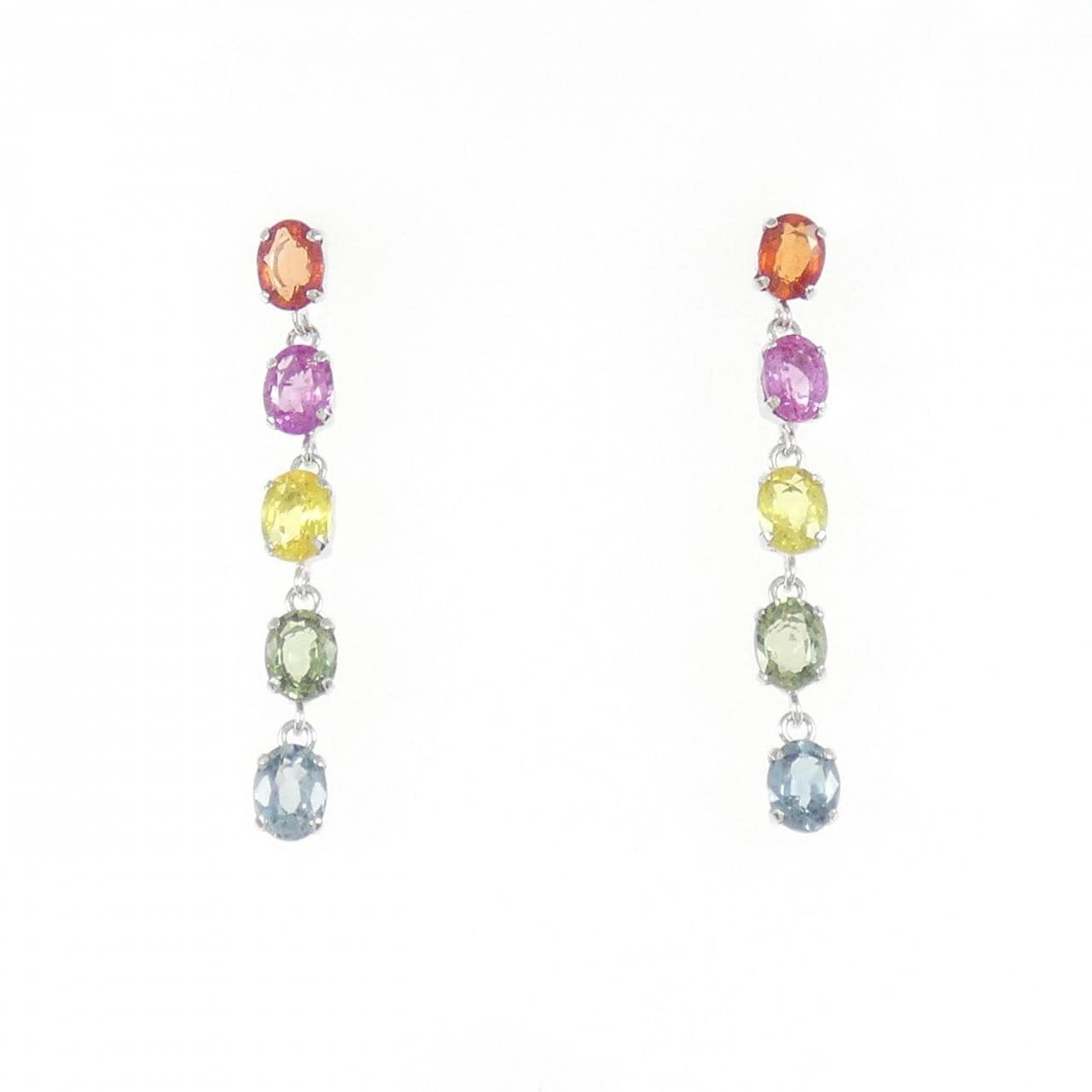 K18WG サファイヤ ピアス 2.20CT