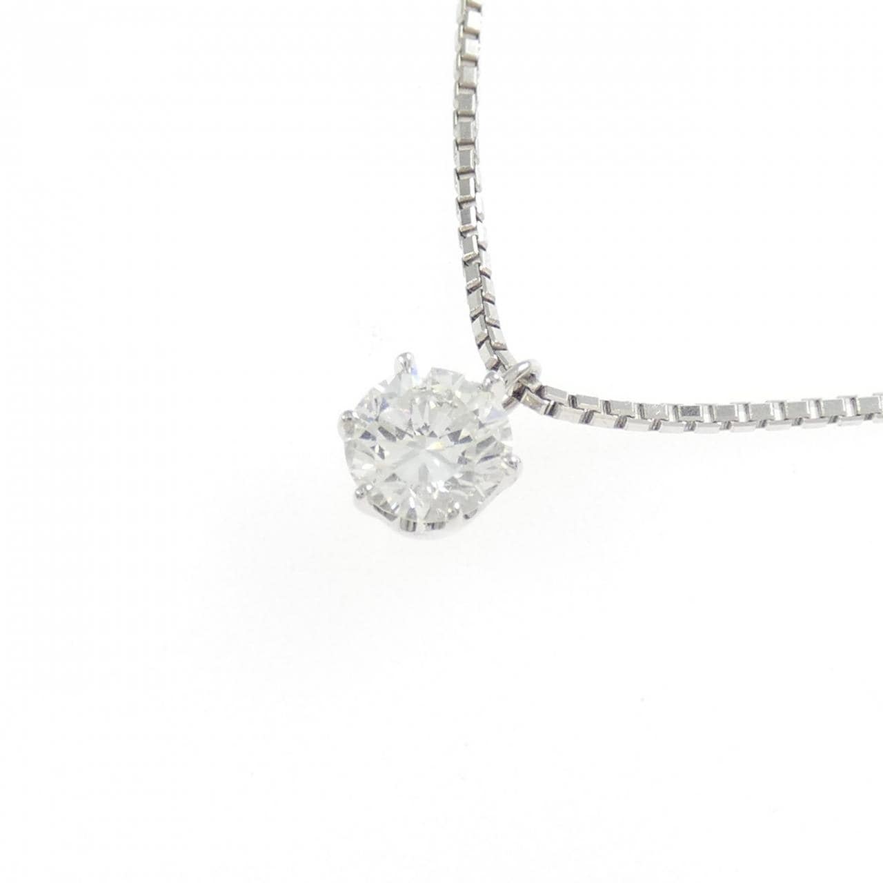 PT900 ソリティア ダイヤモンド ネックレス 0.38CT