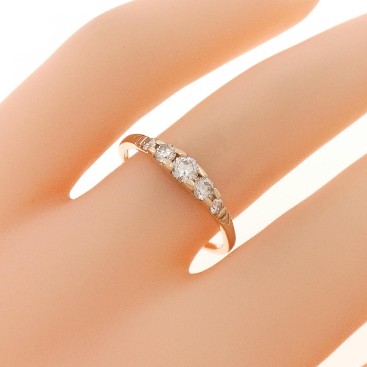 K18PG ダイヤモンド リング 0.30CT