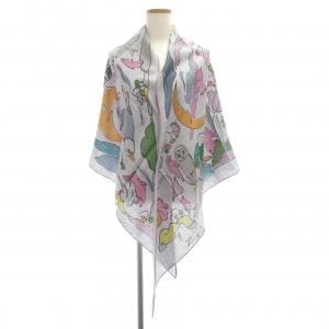 エルメス HERMES MILLE ET UN LAPINS H364007S トライアングルジェアン ショール