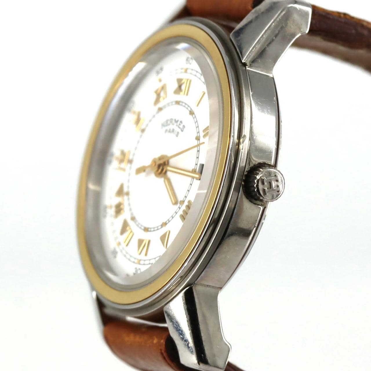 【ノーメンテナンス特価】エルメス キャリック　GPコンビ SSxGP クォーツ