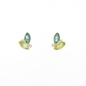 K18YG カラーストーン ピアス