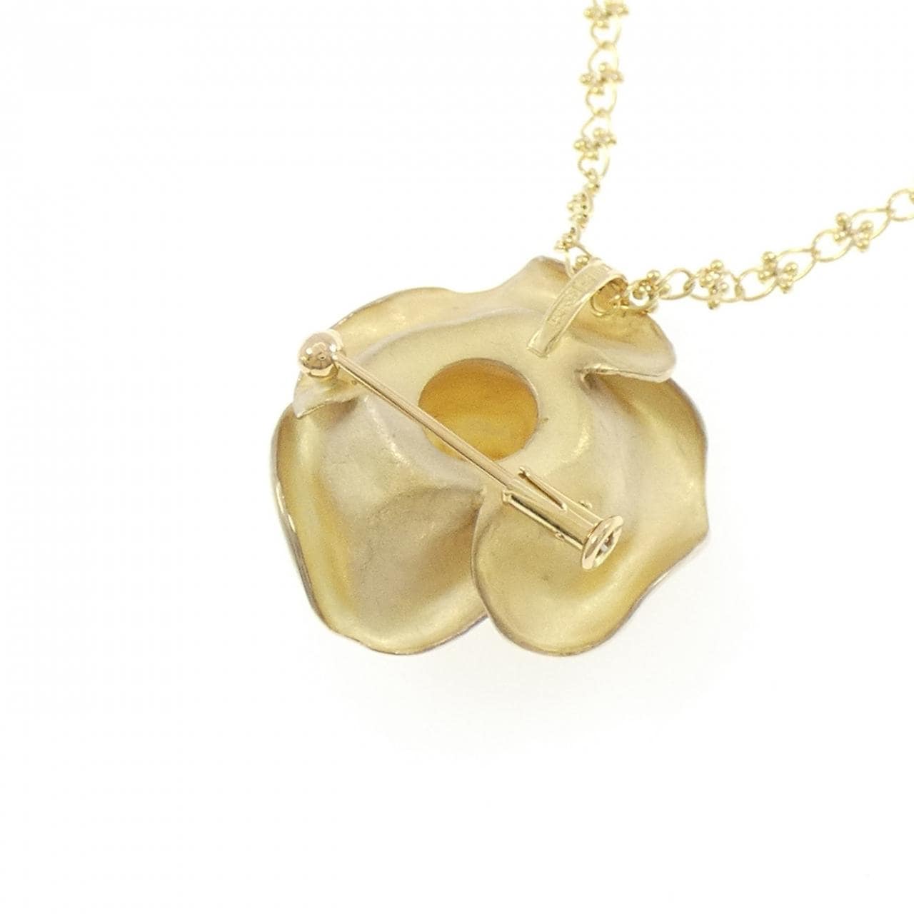 トモヤス ローズ ダイヤモンド ネックレス 0.21CT